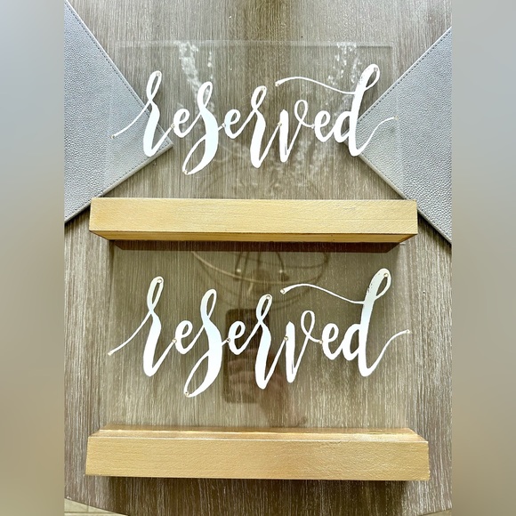 Acrylic Reserved signs - Picture 3 of 4